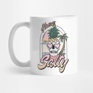 "Always Salty" Beach Skull Mug